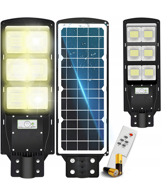 Galingas lauko saulės LED gatvės šviestuvas 270W su pulteliu ir baterijomis XL