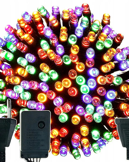 „Misoli“ daugiaspalvės eglutės LED lemputės, 300 LED, 21,5 m, naudojimui viduje ir lauke