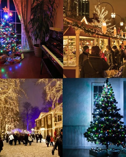 „Misoli“ 500 LED daugiaspalvė kalėdinė girlianda, skirta naudoti patalpose ir lauke, su valdikliu