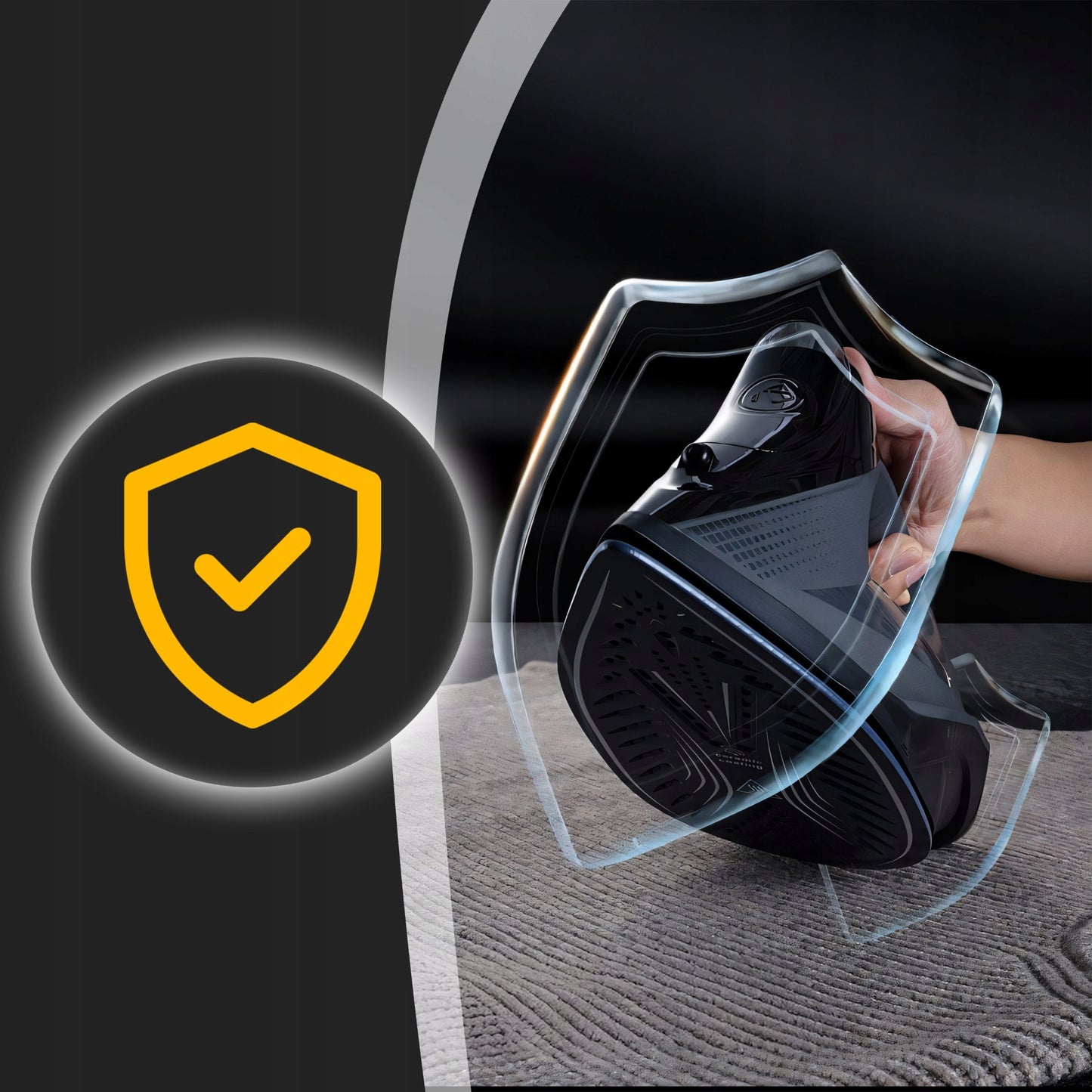 Galingas garų lygintuvas, didelė galia 2400W, keraminis paviršius, sistema "anti-drip", sistema "anti-calc"