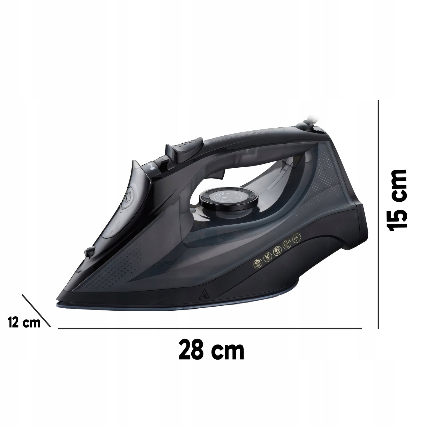 Galingas garų lygintuvas, didelė galia 2400W, keraminis paviršius, sistema "anti-drip", sistema "anti-calc"