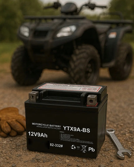 Galingas motociklo akumuliatorius 12V 9Ah, 8Ah matmenys, nereikalaujantis priežiūros, tinka motoroleriams ir motociklams