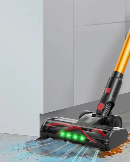 Galingas belaidis vertikalus cikloninis dulkių siurblys 550 W su LED apšvietimu