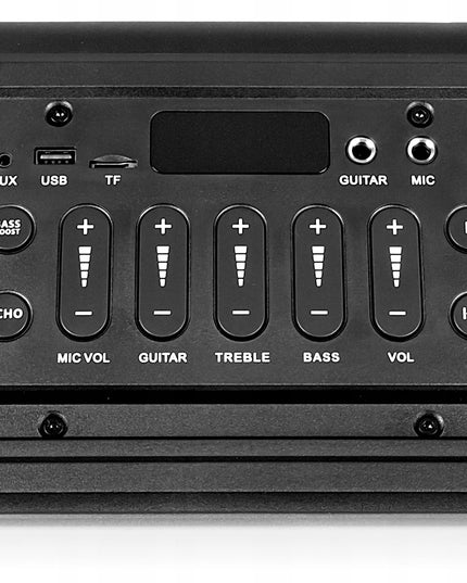 Galingas nešiojamas „Bluetooth“ garsiakalbis BLOW DJBOX su mikrofonu, nuotolinio valdymo pulteliu, USB ir SD jungtimis bei karaokės funkcija