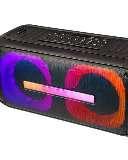 Galingas nešiojamas „Bluetooth“ garsiakalbis BLOW DJBOX su mikrofonu, nuotolinio valdymo pulteliu, USB ir SD jungtimis bei karaokės funkcija