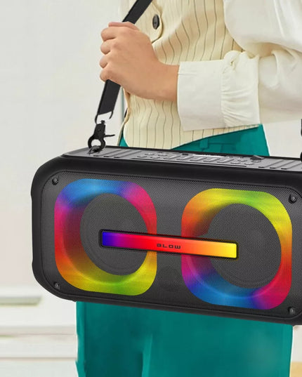 Galingas Bluetooth nešiojamas mobilus garsiakalbis su mikrofonu, nuotolinio valdymo pulteliu, USB, SD, Karaoke