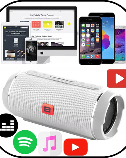 Galingas Bluetooth garsiakalbis USB SD Nešiojamas Belaidis Radijas Bokštas Boombox