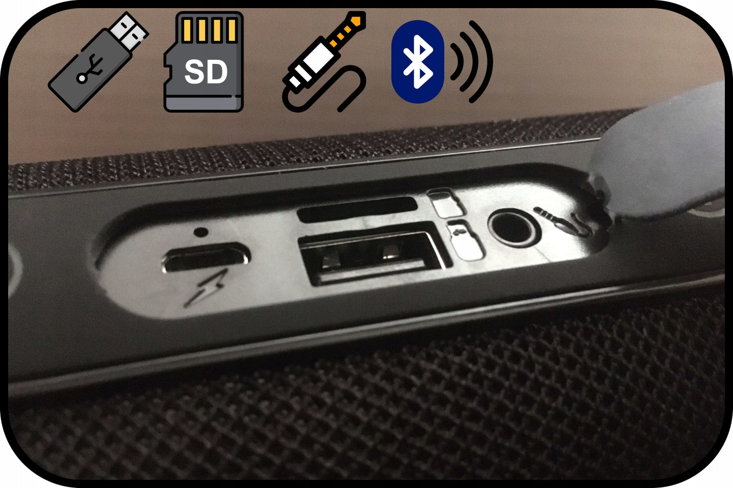 Galingas Bluetooth garsiakalbis USB SD Nešiojamas Belaidis Radijas Bokštas Boombox