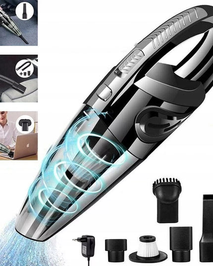 Galingas belaidis automobilinis dulkių siurblys su HEPA filtru ir antgaliais