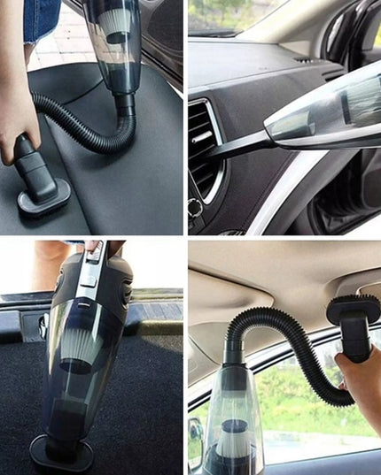 Galingas belaidis automobilinis dulkių siurblys su HEPA filtru ir antgaliais