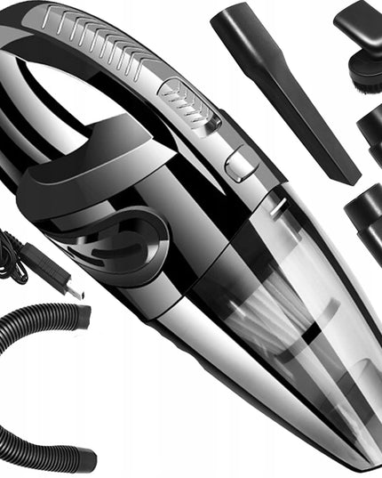 Galingas belaidis automobilinis dulkių siurblys su HEPA filtru ir antgaliais