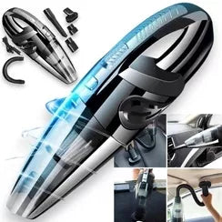 Galingas belaidis automobilinis dulkių siurblys su HEPA filtru ir antgaliais