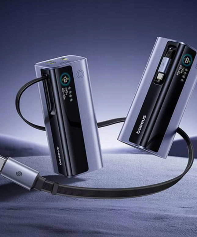 Galingas išorinis akumuliatorius BASEUS 20000 mAh 145W EnerGeek GR11 su įtraukiamu USB-C laidu