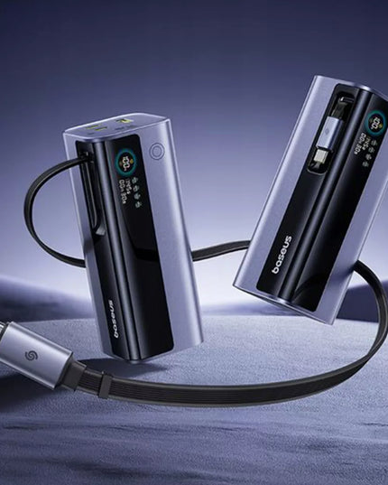 Galingas išorinis akumuliatorius BASEUS 20000 mAh 145W EnerGeek GR11 su įtraukiamu USB-C laidu