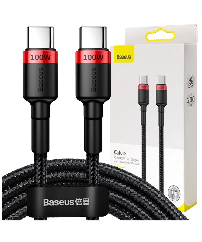 BASEUS galingas ir greitas USB-C į USB-C laidas PD 2.0 100W 20V 5A 2m
