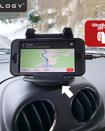 TVIRTAS 360 LAIPSNIŲ TELEFONO IR GPS NAVIGACIJOS LAIKIKLIS ANT AUTOMOBILIO PRIETAISŲ SKDELIO IKI 6.5