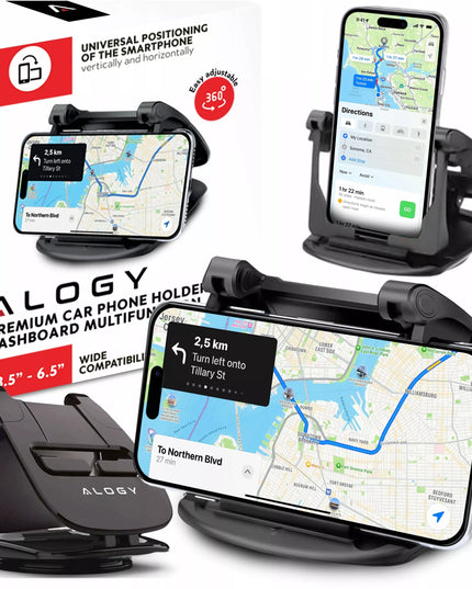 TVIRTAS 360 LAIPSNIŲ TELEFONO IR GPS NAVIGACIJOS LAIKIKLIS ANT AUTOMOBILIO PRIETAISŲ SKDELIO IKI 6.5