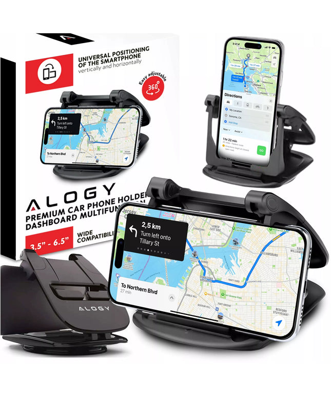 TVIRTAS 360 LAIPSNIŲ TELEFONO IR GPS NAVIGACIJOS LAIKIKLIS ANT AUTOMOBILIO PRIETAISŲ SKDELIO IKI 6.5