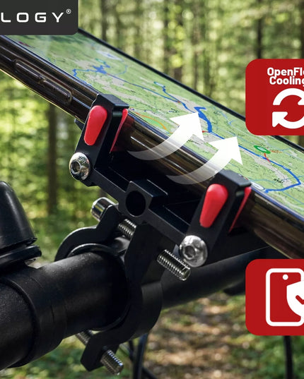 TVIRTAS ALOGY DVIRAČIŲ IR MOTOCIKLŲ LAIKIKLIS TELEFONUI AR GPS