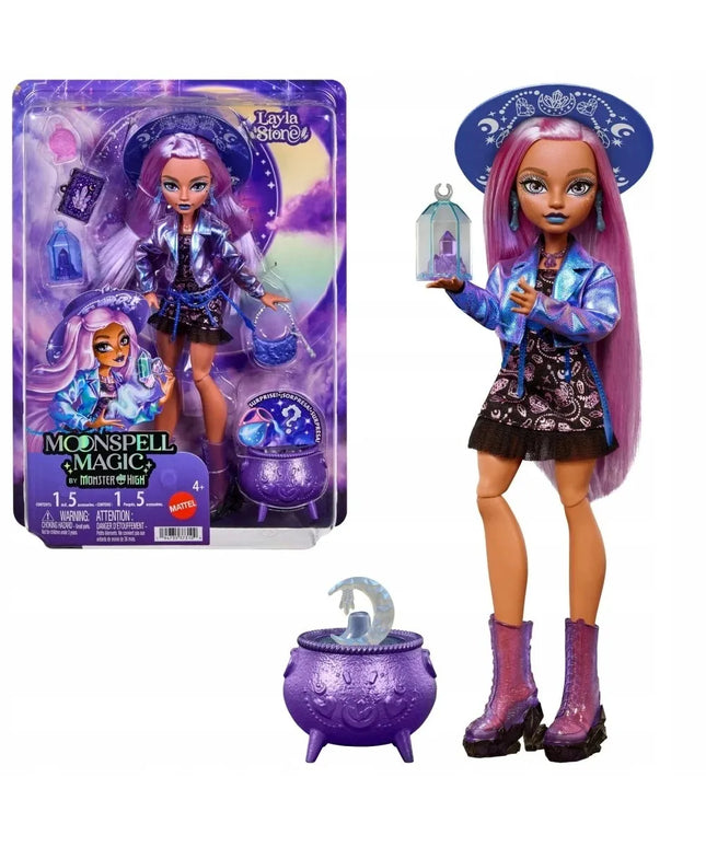 Monster High Moonspell Magic Layla Stone Krištolų ragana, lėlė, JMB90