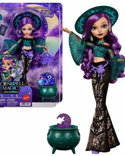 „Monster High Moonspell Magic“ Willow Thorne gamtos raganos lėlė JMB92
