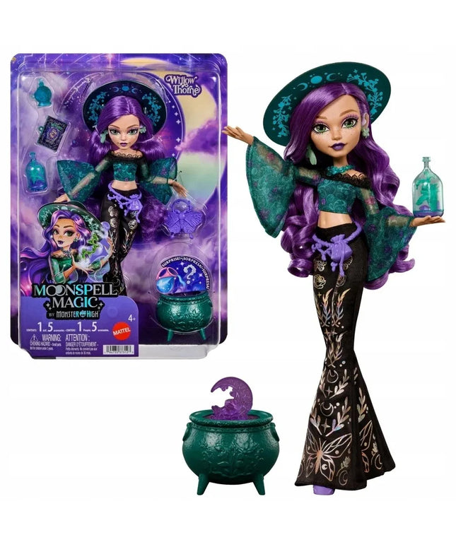 „Monster High Moonspell Magic“ Willow Thorne gamtos raganos lėlė JMB92