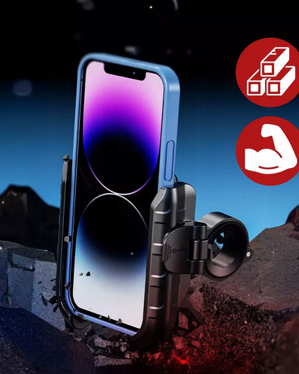 Motociklinis telefono laikiklis, antivibracinis, USB-C PD 36W krovimas, ant vairo