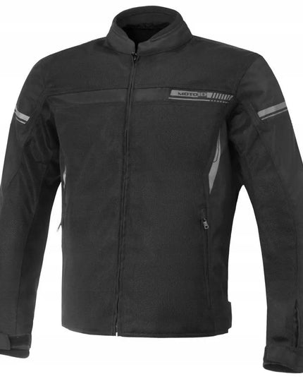 MOTOID MESH II BLACK vyriška tekstilinė motociklininko striukė