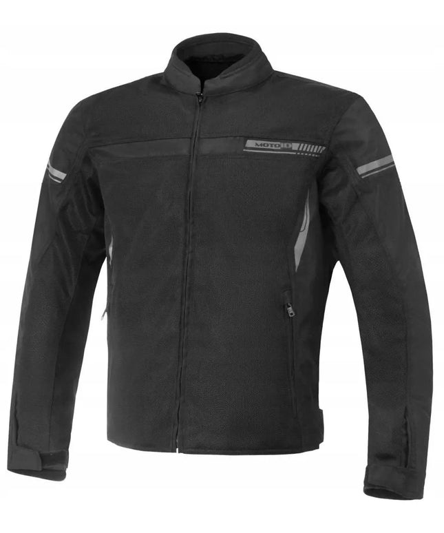 MOTOID MESH II BLACK vyriška tekstilinė motociklininko striukė