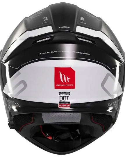 MT HELMETS GENESIS SV ATEMPO B2 BLACK GREY atverčiamas motociklininko šalmas
