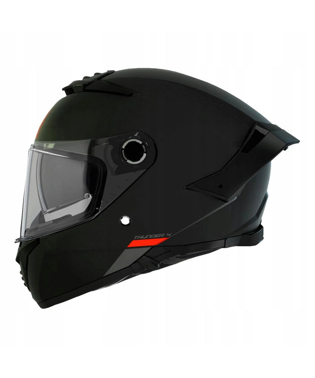 MT THUNDER 4 SV SOLID BLACK MATT Motociklininko šalmas integralinis