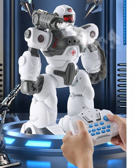 Daugiafunkcis nuotoliniu būdu valdomas robotas HollaKids RoboActor, šaudo strėlytėmis ir leidžia garų efektą