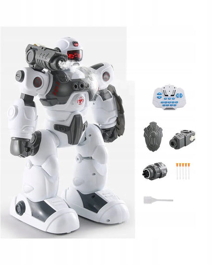 Daugiafunkcis nuotoliniu būdu valdomas robotas HollaKids RoboActor, šaudo strėlytėmis ir leidžia garų efektą