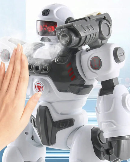 Daugiafunkcis nuotoliniu būdu valdomas robotas HollaKids RoboActor, šaudo strėlytėmis ir leidžia garų efektą