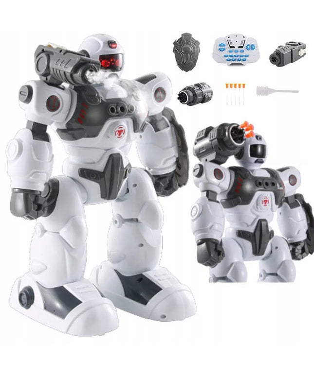 Daugiafunkcis nuotoliniu būdu valdomas robotas HollaKids RoboActor, šaudo strėlytėmis ir leidžia garų efektą