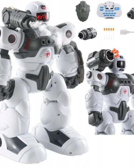 Daugiafunkcis nuotoliniu būdu valdomas robotas HollaKids RoboActor, šaudo strėlytėmis ir leidžia garų efektą
