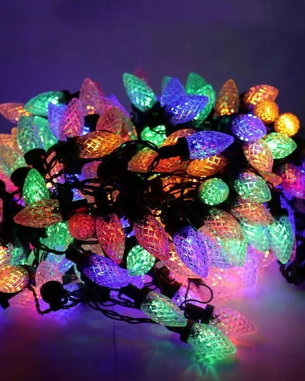 Daugiaspalvės Kalėdinės Eglutės Lemputės „Gilės“ 200 LED 19 Metrų Goliat