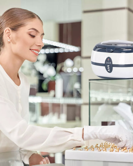Ultragarsinis valytuvas, kosmetinis sterilizatorius, talpa 0,6L, galingumas 35W, 40kHz