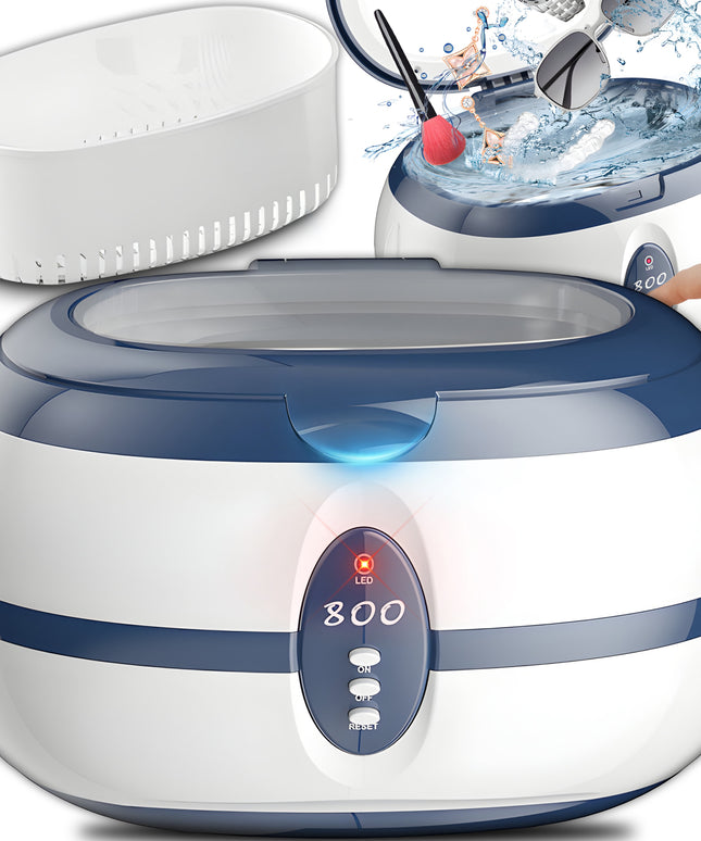 Ultragarsinis valytuvas, kosmetinis sterilizatorius, talpa 0,6L, galingumas 35W, 40kHz