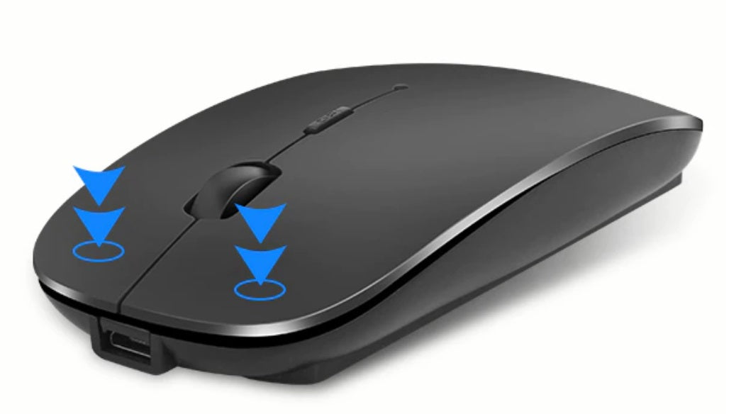 Tyli belaidė optinė kompiuterinė pelė Bluetooth SilentTouch