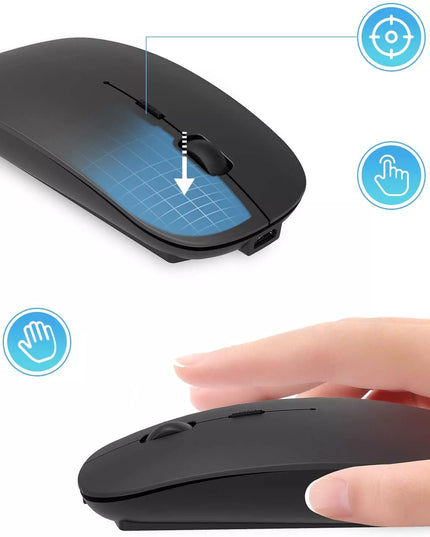 Tyli belaidė optinė kompiuterinė pelė Bluetooth SilentTouch