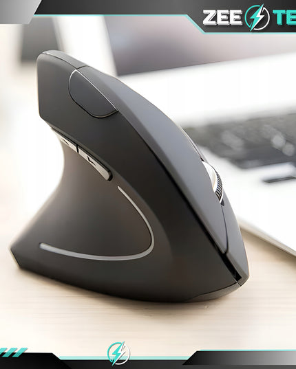 Belaidė vertikali tyli pelė kompiuteriui, nešiojamam kompiuteriui