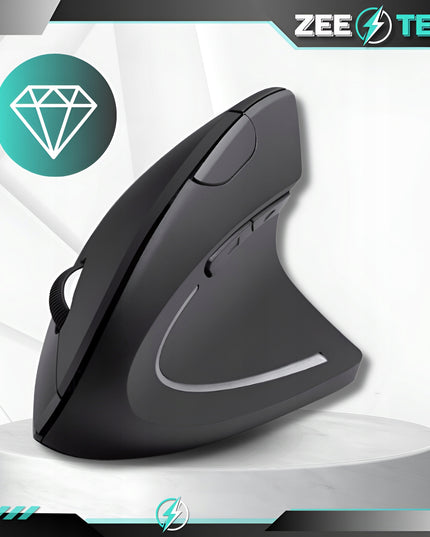 Belaidė vertikali tyli pelė kompiuteriui, nešiojamam kompiuteriui