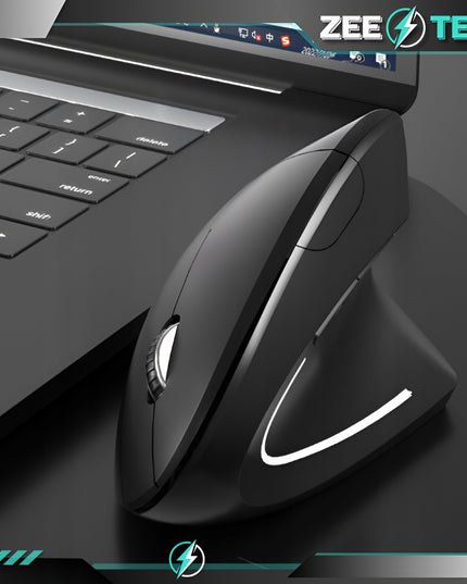 Belaidė vertikali tyli pelė kompiuteriui, nešiojamam kompiuteriui