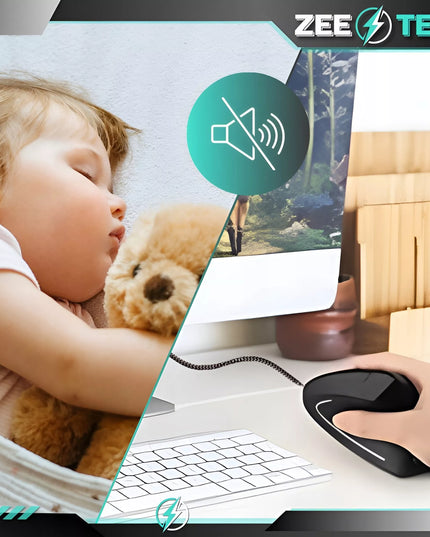 Vertikali laidinė USB kompiuterio pelė JSY-3 tyli