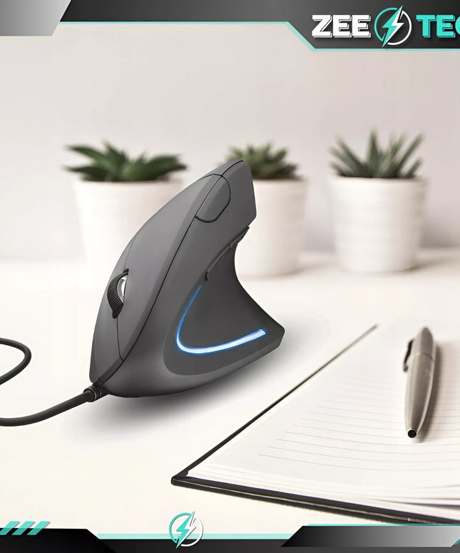 Vertikali Laidinė USB Tylinė Pelė Kompiuteriui, Nešiojamajam Kompiuteriui