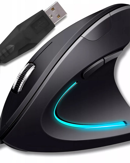 Vertikali laidinė USB kompiuterio pelė JSY-3 tyli