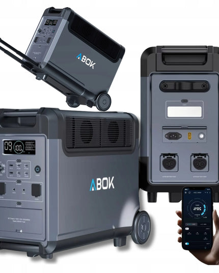 ABOK ARK3600 nešiojamoji energijos stotis su XT60, 3600 W, 3840 Wh