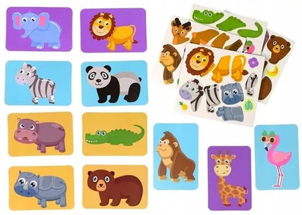Magnetinė dėlionė Afrikos gyvūnai vaikams Magnetic Book Puzzle