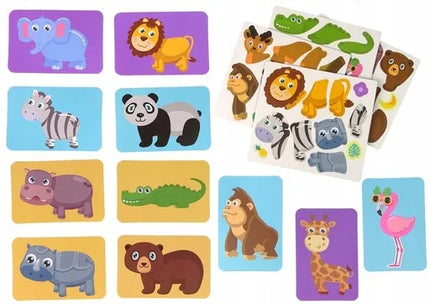 Magnetinė dėlionė Afrikos gyvūnai vaikams Magnetic Book Puzzle